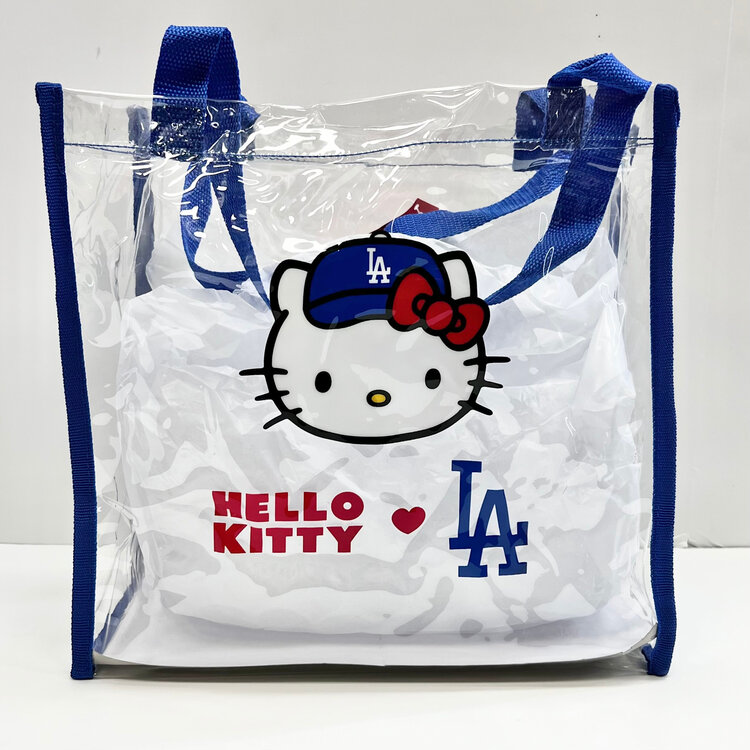 Forever Collectibles LA Dodgers x Hello Kitty Clear Stadium Tote Bag