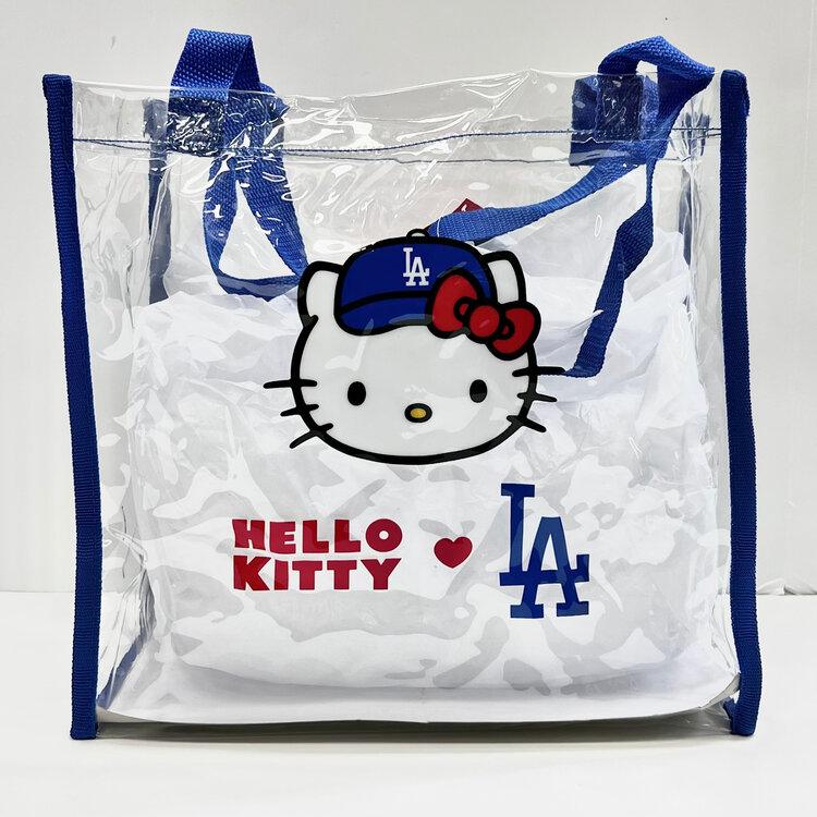 Forever Collectibles LA Dodgers x Hello Kitty Clear Stadium Tote Bag