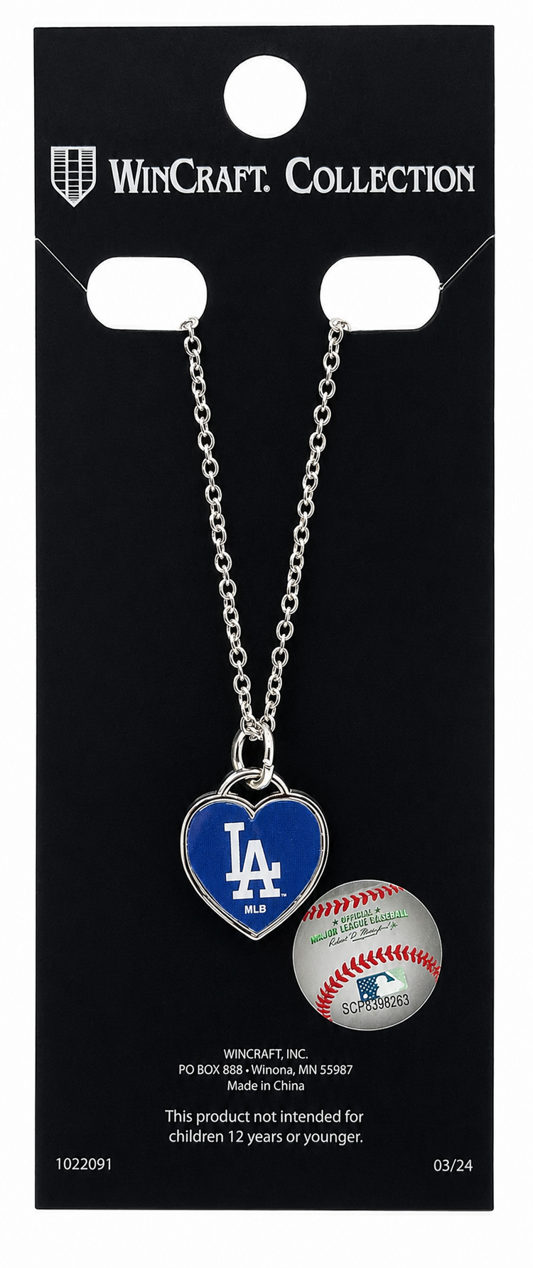 Wincraft MLB Los Angeles Dodgers Heart Necklace