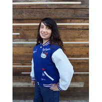 LA x Hello Kitty Collab YOUTH Royal Reversible Varsity Jacket