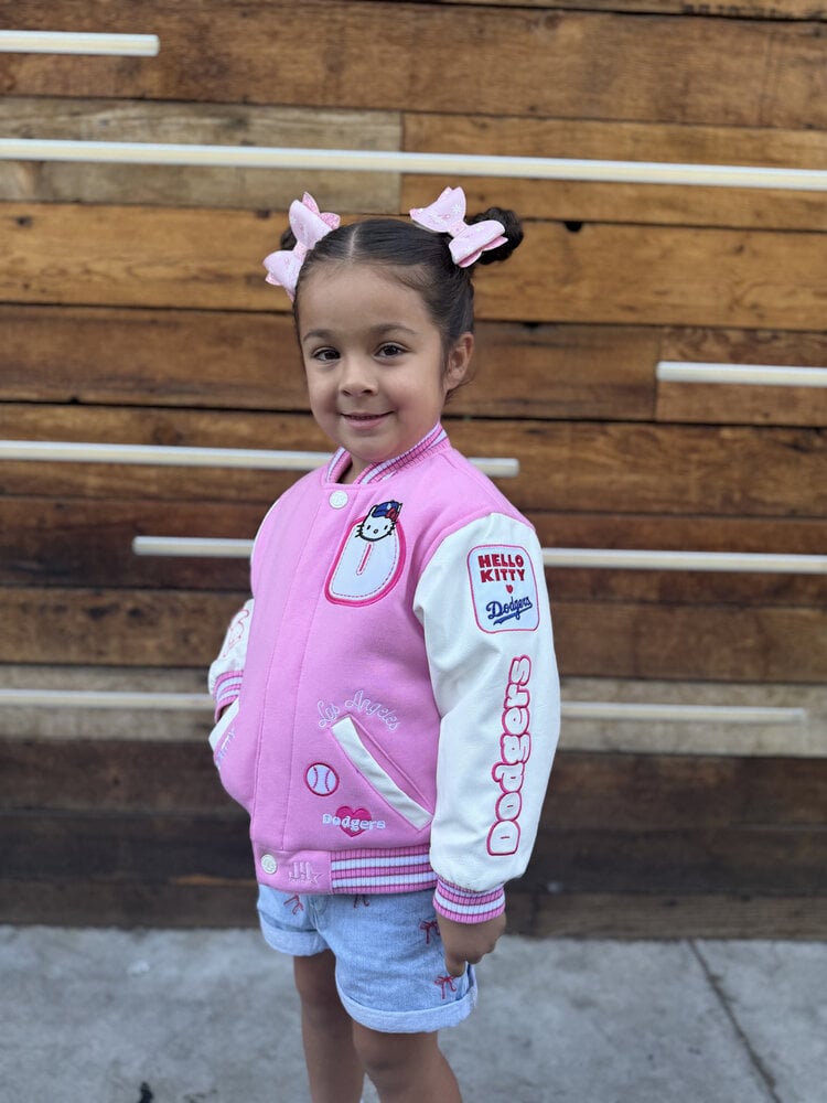 LA x Hello Kitty Collab TODDLER Pink Reversible Varsity Jacket