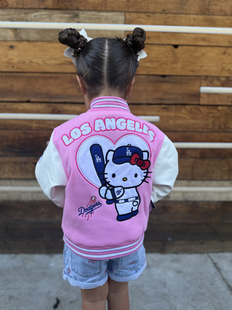 LA x Hello Kitty Collab TODDLER Pink Reversible Varsity Jacket