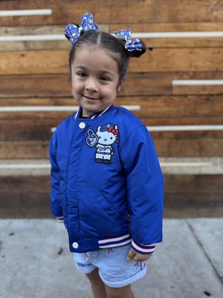 LA x Hello Kitty Collab TODDLER Royal Reversible Varsity Jacket