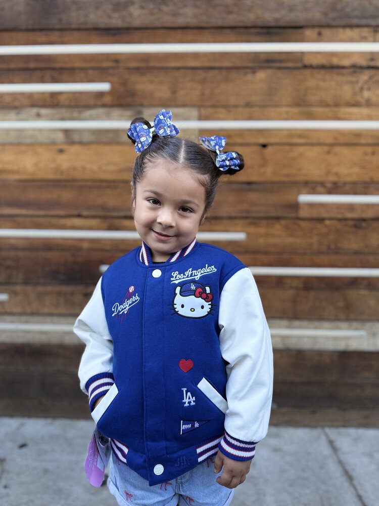 LA x Hello Kitty Collab TODDLER Royal Reversible Varsity Jacket
