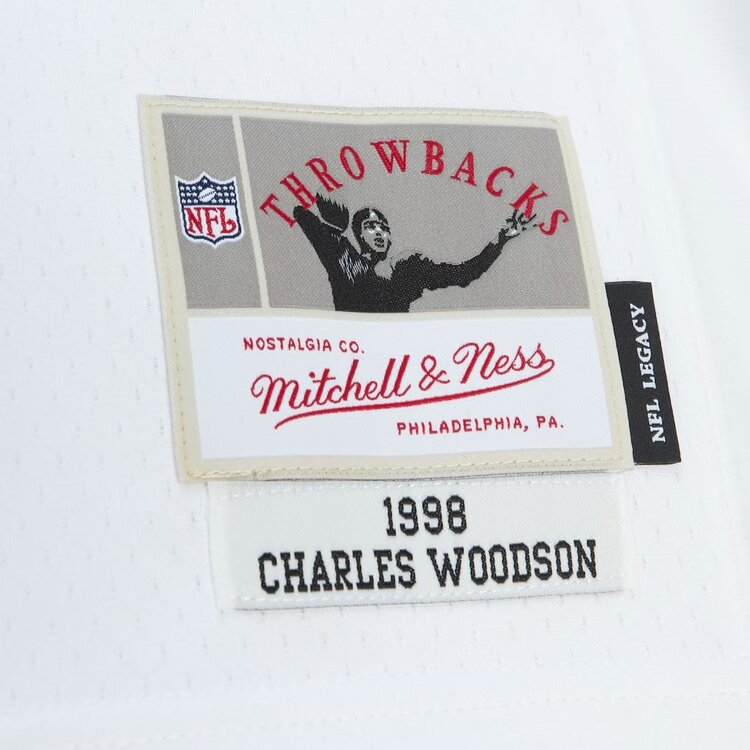 Mitchell and Ness NFL Raiders Men's M&N 1998 Charles Woodson Jersey White