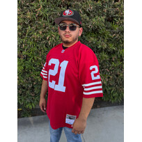 Mitchell and Ness NFL 49ers Men's Mitchell & Ness 1994 Deion Sanders #21 Jersey Red