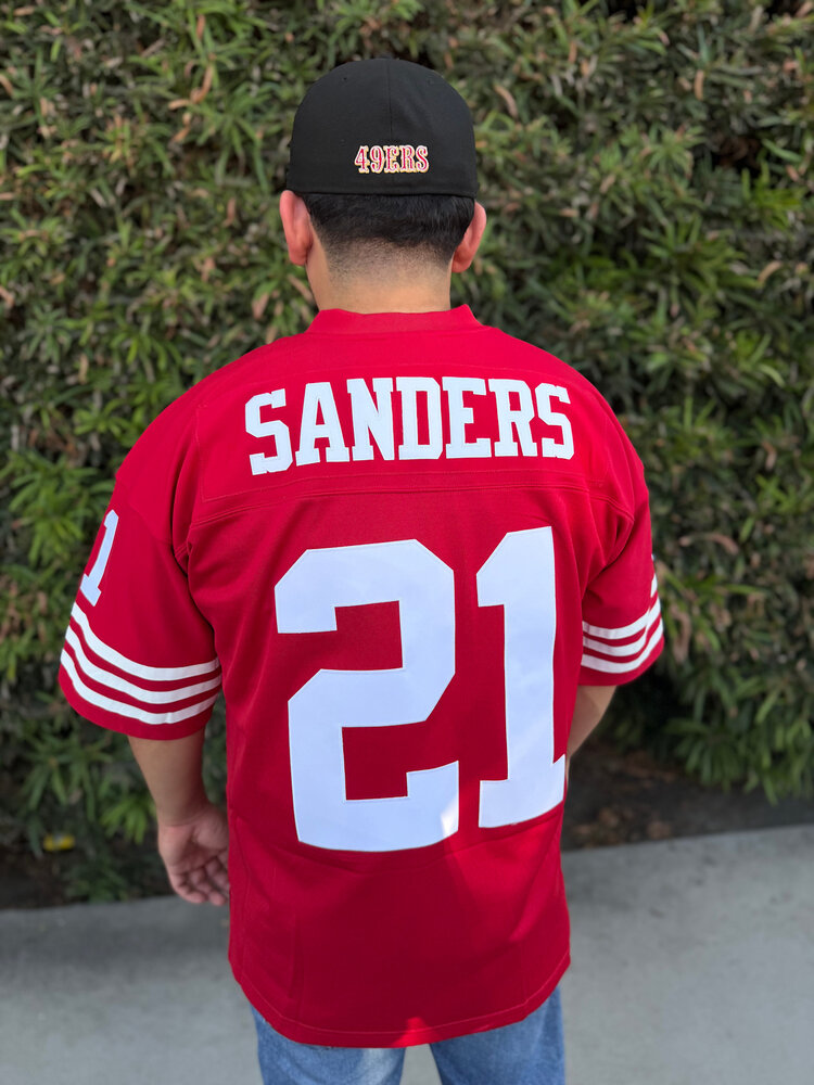 Mitchell and Ness NFL 49ers Men's Mitchell & Ness 1994 Deion Sanders #21 Jersey Red