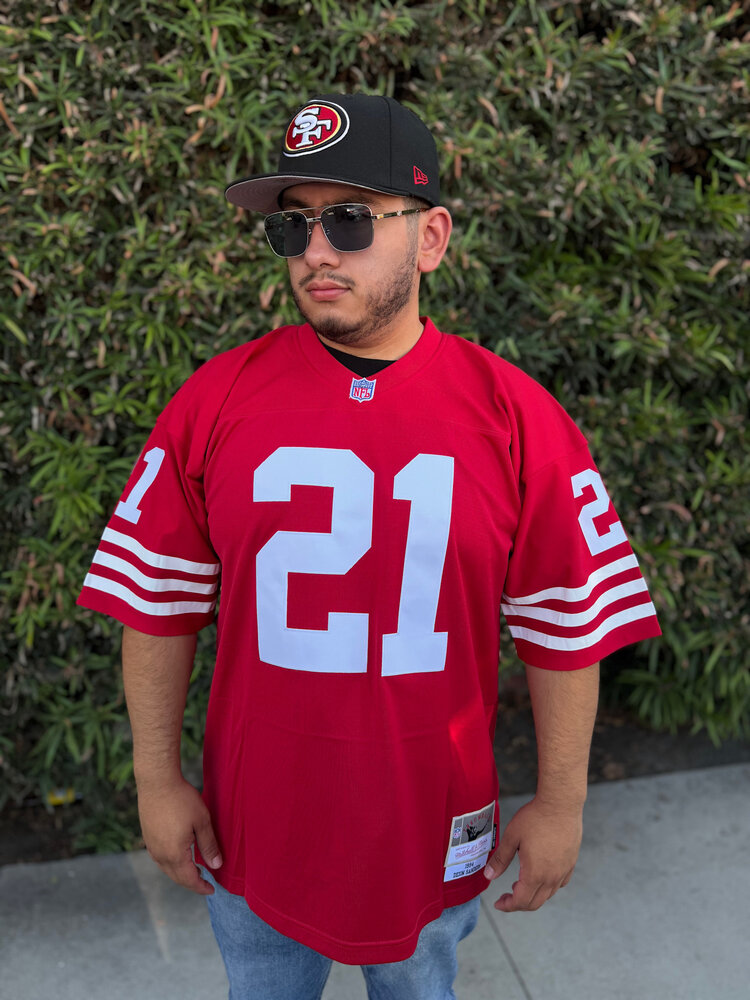 Mitchell and Ness NFL 49ers Men's Mitchell & Ness 1994 Deion Sanders #21 Jersey Red