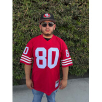 Mitchell and Ness NFL San Francisco  49ers Men's Mitchell & Ness 1990 Jerry Rice #80 Jersey Red
