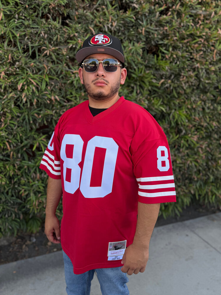 Mitchell and Ness NFL San Francisco  49ers Men's Mitchell & Ness 1990 Jerry Rice #80 Jersey Red
