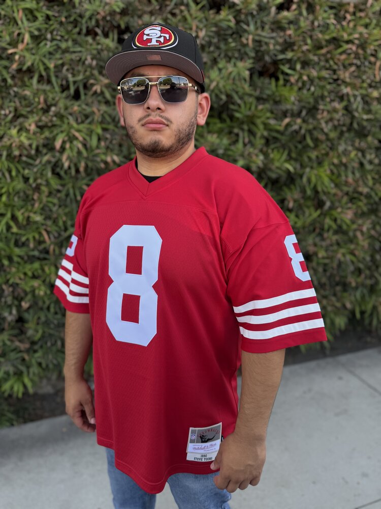 Mitchell and Ness SF 49ers Men's Mitchell & Ness 1990 Steve Young #8 Jersey Red