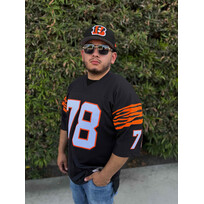Mitchell and Ness NFL Cincinnati Bengals Men's Mitchell & Ness 1989 Anthony Munoz #78 Black Jersey