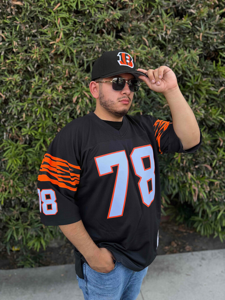 Mitchell and Ness NFL Cincinnati Bengals Men's Mitchell & Ness 1989 Anthony Munoz #78 Black Jersey