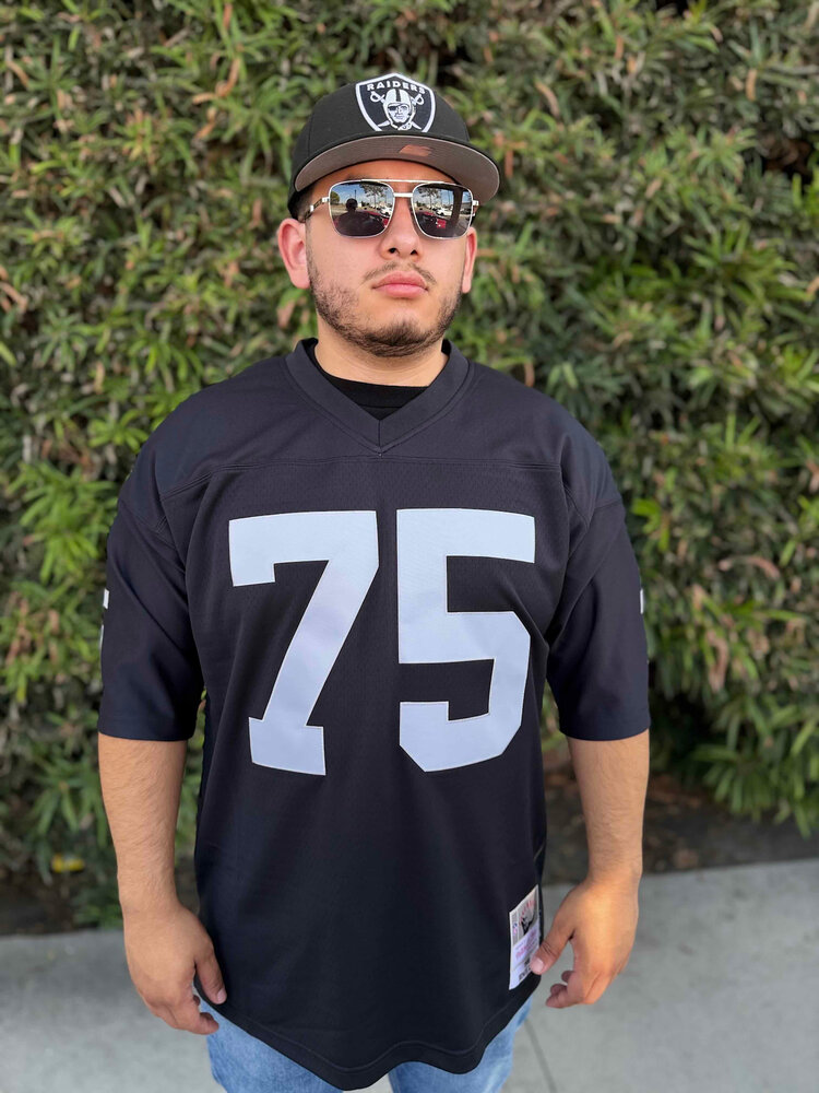 Mitchell and Ness Los Angeles Raiders Men's Mitchell & Ness 1988 Howie Long #75 Jersey Black