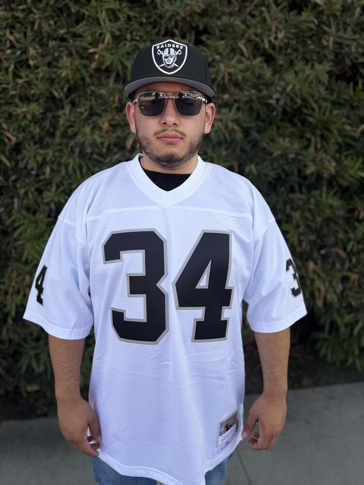 Mitchell and Ness NFL Los Angeles Raiders Men's Mitchell & Ness 1988 Bo Jackson #34 Jersey White