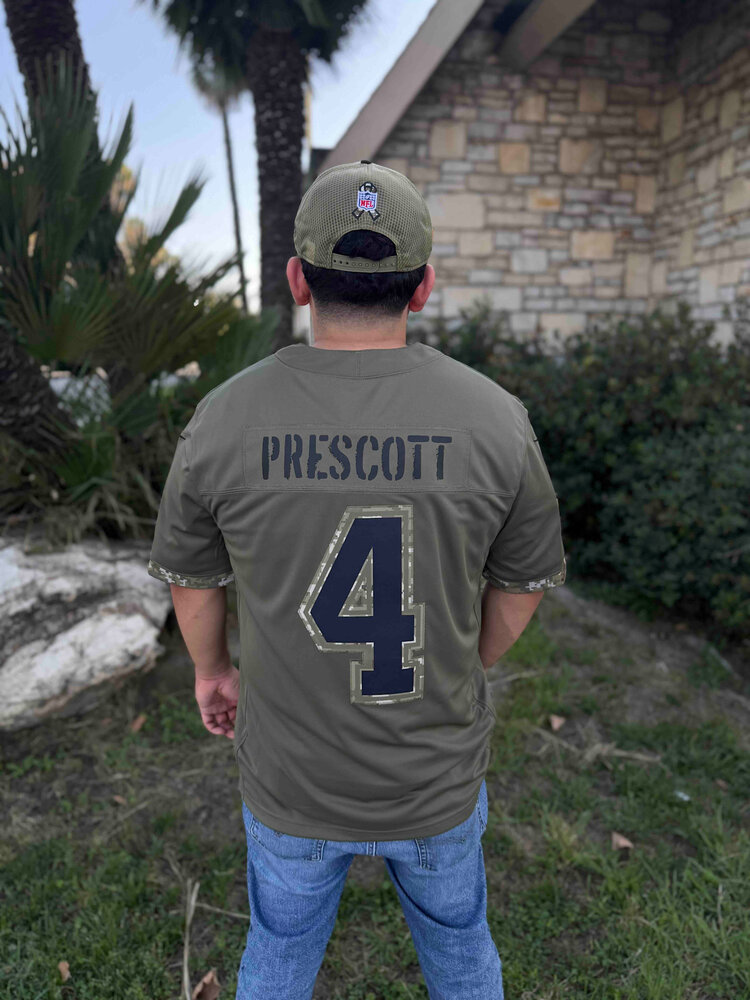 Nike NFL Dallas Cowboys M 2022 Salute To Service Prescott #4 Jersey