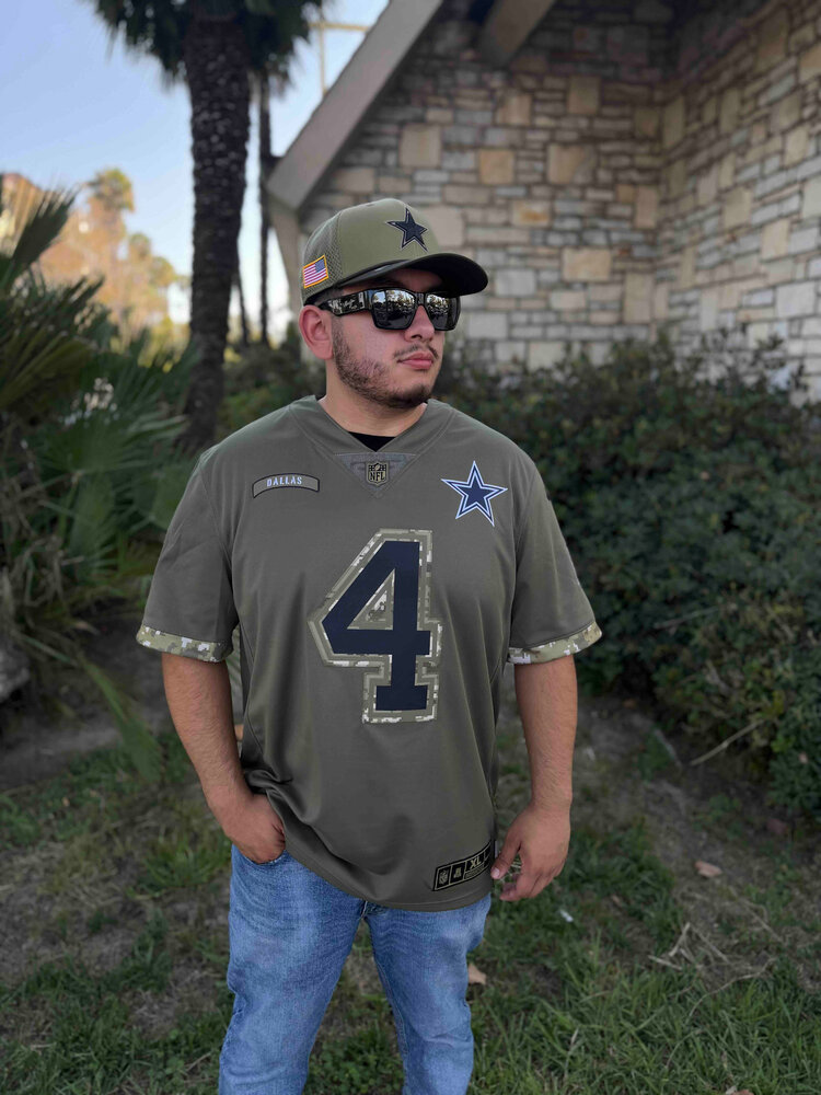 Nike NFL Dallas Cowboys M 2022 Salute To Service Prescott #4 Jersey