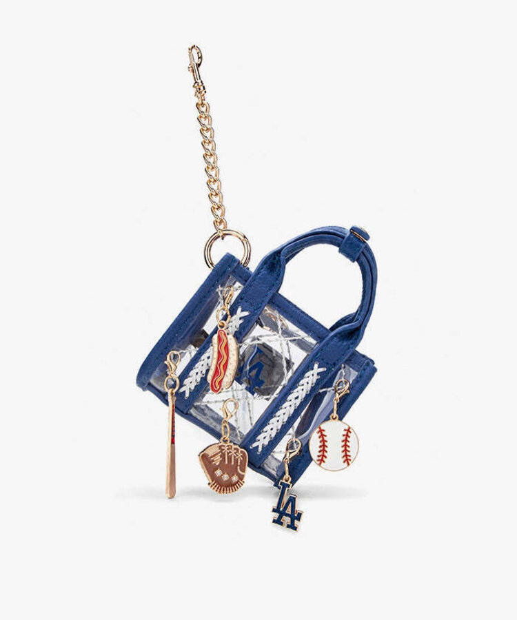 Clear Mini Tote Bag Charm - Fastball - LA Dodgers Blue