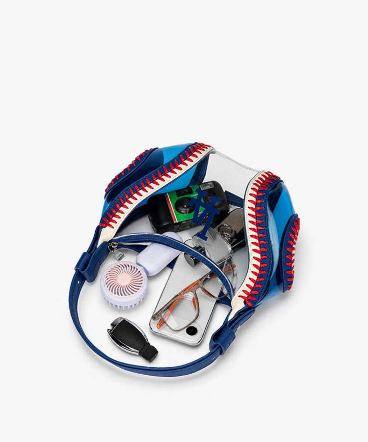 Clear Stitch Hobo Bag - Curveball - LA Dodgers Blue