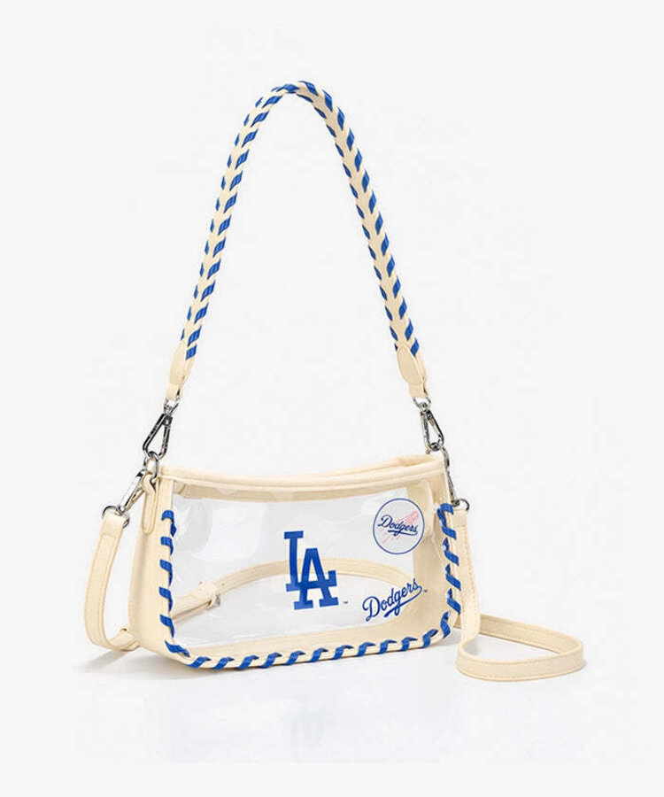 Clear Cream Bag with Baseball Stitch - LA Dodgers Blue