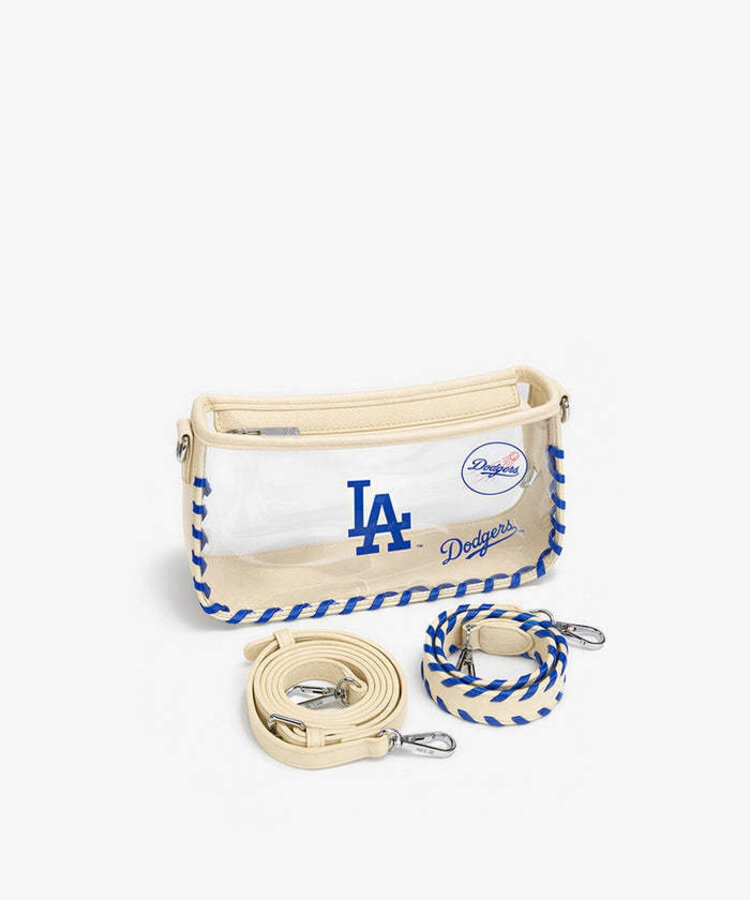 Clear Cream Bag with Baseball Stitch - LA Dodgers Blue