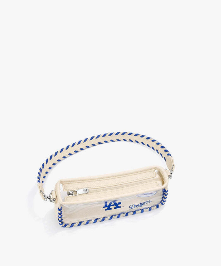 Clear Cream Bag with Baseball Stitch - LA Dodgers Blue