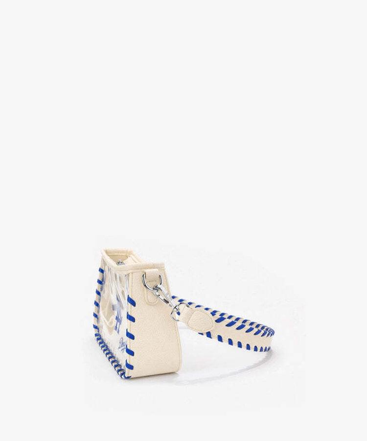 Clear Cream Bag with Baseball Stitch - LA Dodgers Blue