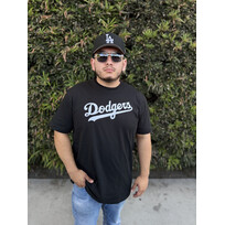 New Era LA Dodgers NE Men's Black Wordmark Tee