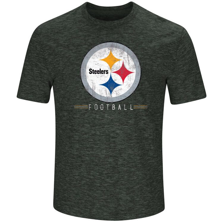 Majestic Steelers M Hyper Stacked Tee
