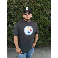 Majestic Steelers M Hyper Stacked Tee