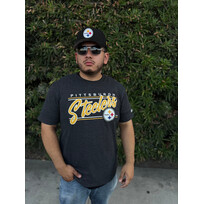 New Era Steelers NE M Black Script S/S Tee