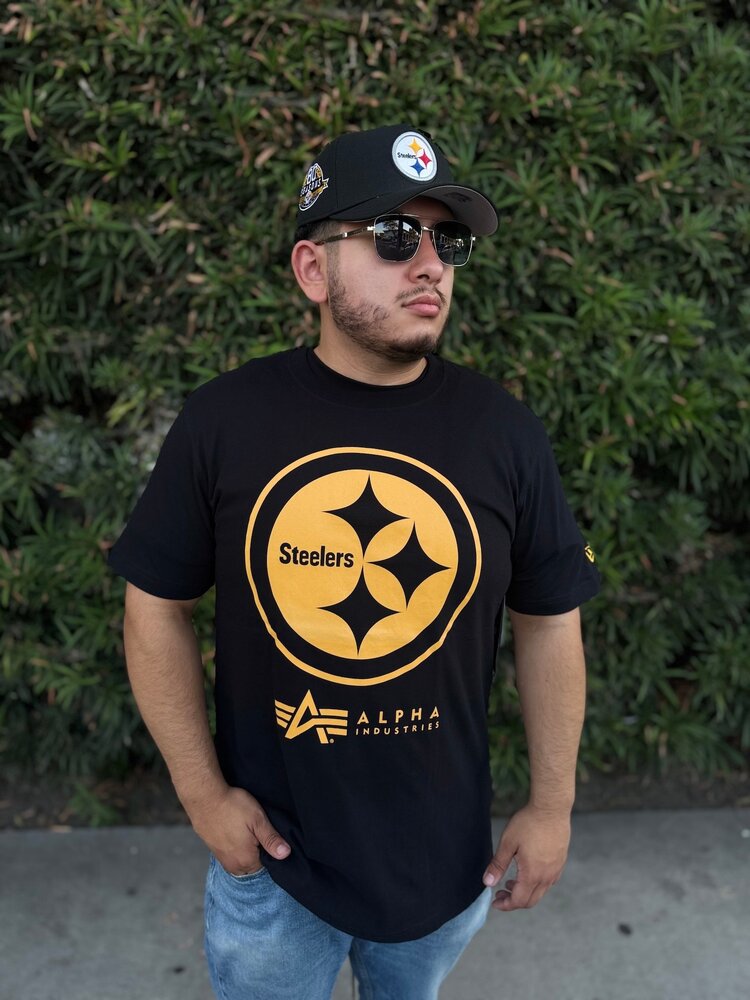 New Era Steelers NE M Alpha Black T-Shirt