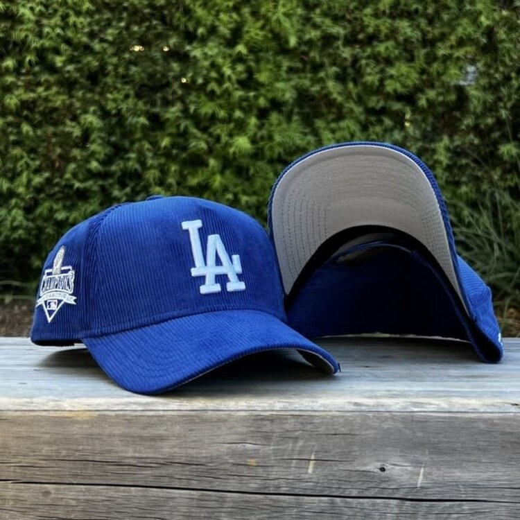 New Era LA Dodgers Royal Corduroy 2025 WS Champs Trophy 940 A-Frame