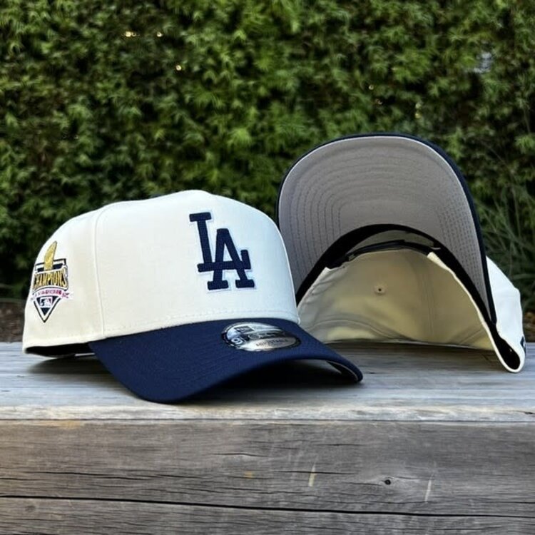 New Era LA Dodgers Ivory/Navy 2025 WS Champs Trophy 940 A-Frame