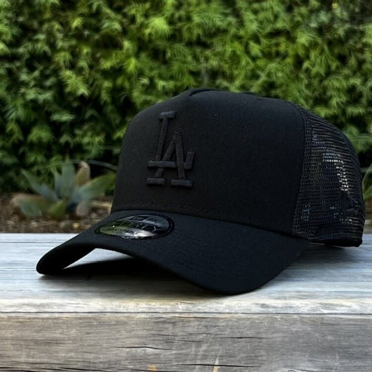 New Era LA Dodgers Black Black Trucker Mesh 940 A-Frame