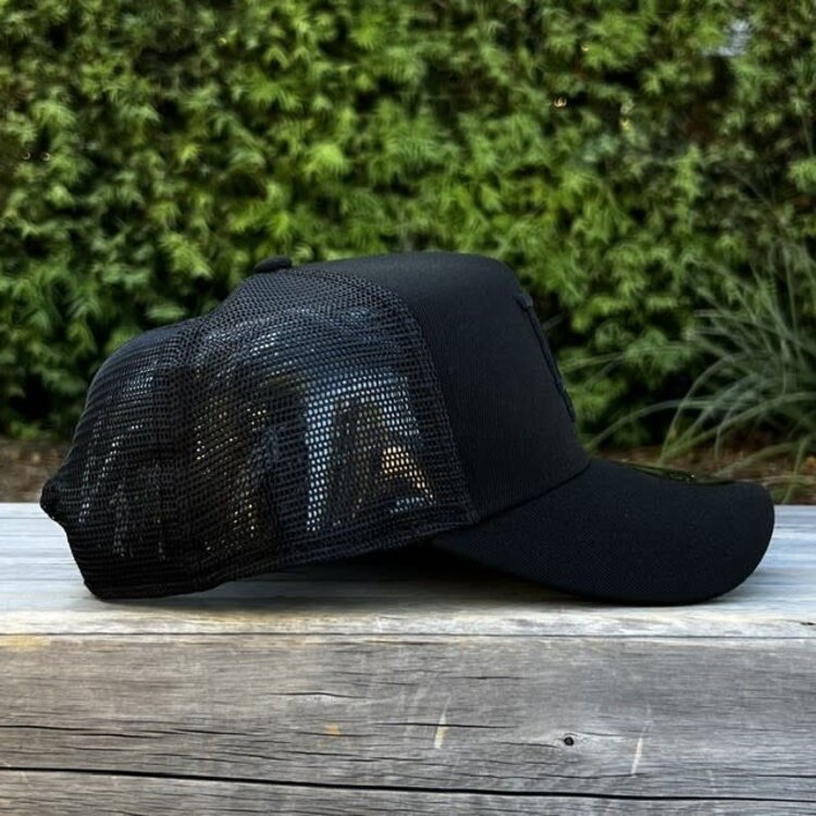 New Era LA Dodgers Black Black Trucker Mesh 940 A-Frame