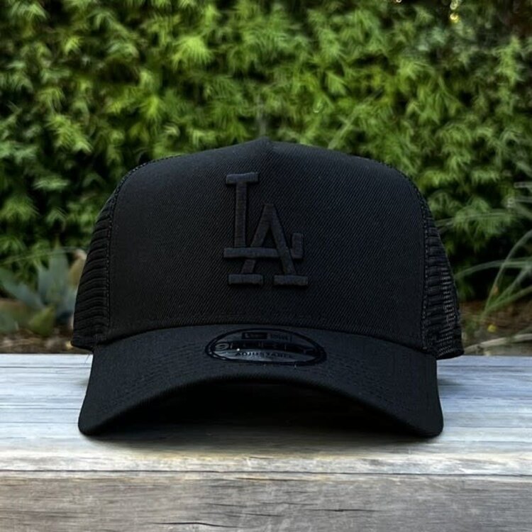 New Era LA Dodgers Black Black Trucker Mesh 940 A-Frame