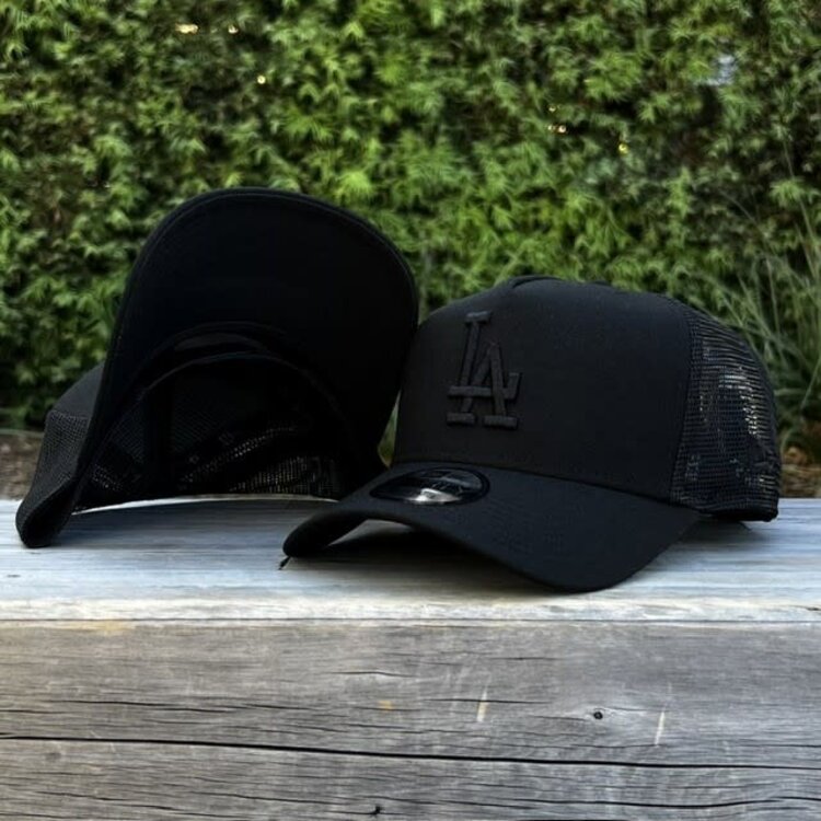 New Era LA Dodgers Black Black Trucker Mesh 940 A-Frame