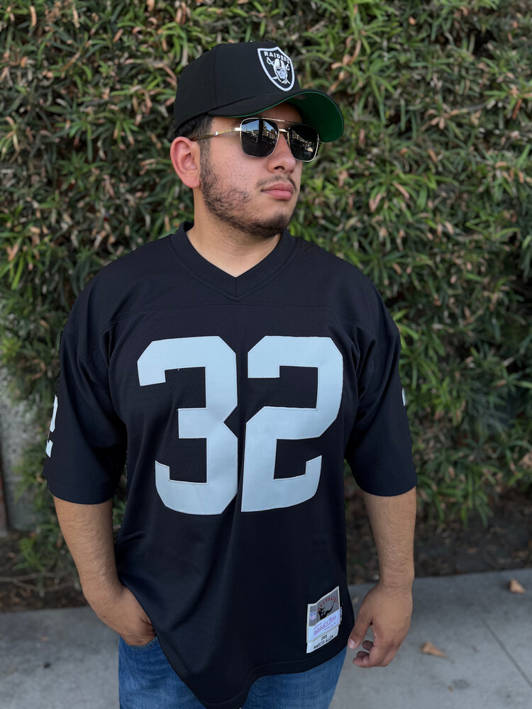 Mitchell and Ness NFL Los Angeles Raiders Men's Mitchell & Ness 1985 Marcus Allen #32 Jersey Black