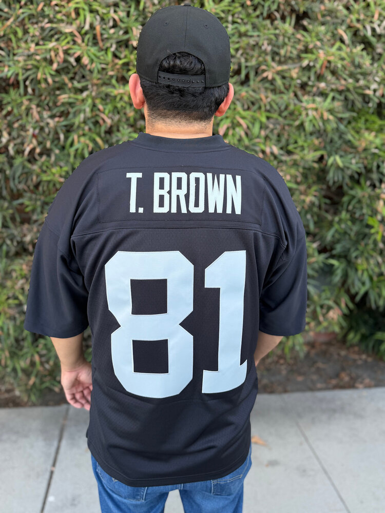 Mitchell and Ness NFL Los Angeles Raiders Men's Mitchell & Ness 1997 Tim Brown #81 Jersey Black