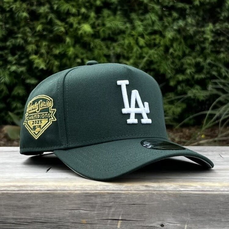 New Era LA Dodgers Dark Green 2025 WS Champs Side Patch 940 A-Frame