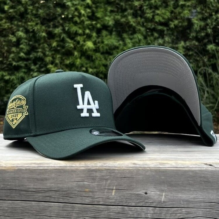 New Era LA Dodgers Dark Green 2025 WS Champs Side Patch 940 A-Frame