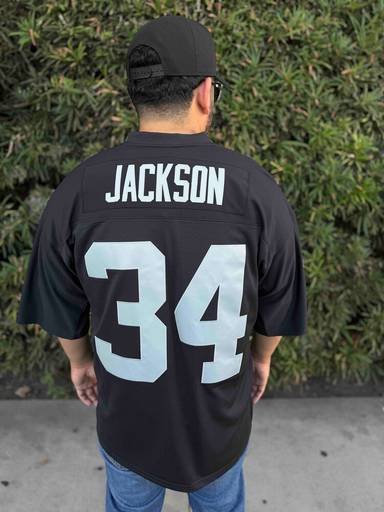 Mitchell and Ness NFL Raiders Men's Mitchell & Ness 1988 Bo Jackson #34 Jersey Black