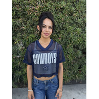 Fanatics Dallas Cowboys Women's Bling Passer Crop Fashion Jersey