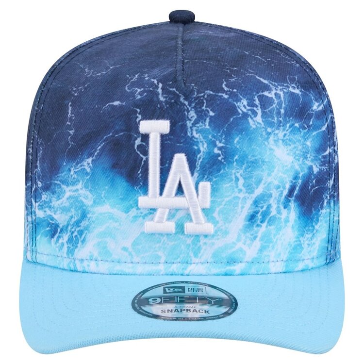 New Era LA Dodgers Light Blue Deep Water Pre-Curved 950 A-Frame Snapback Hat