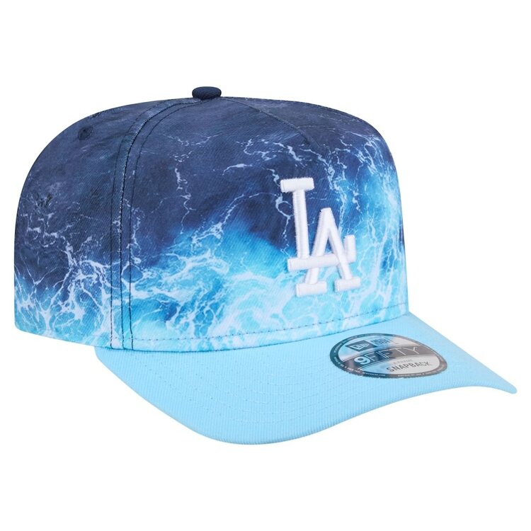 New Era LA Dodgers Light Blue Deep Water Pre-Curved 950 A-Frame Snapback Hat