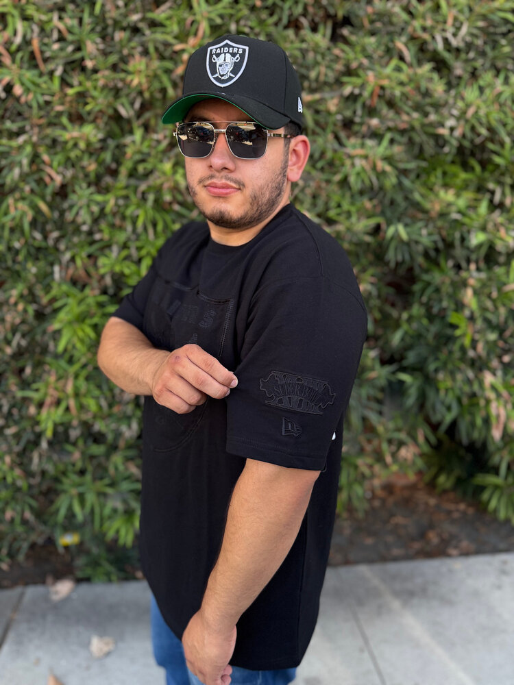 New Era Raiders NE Black Letter S/S Tee