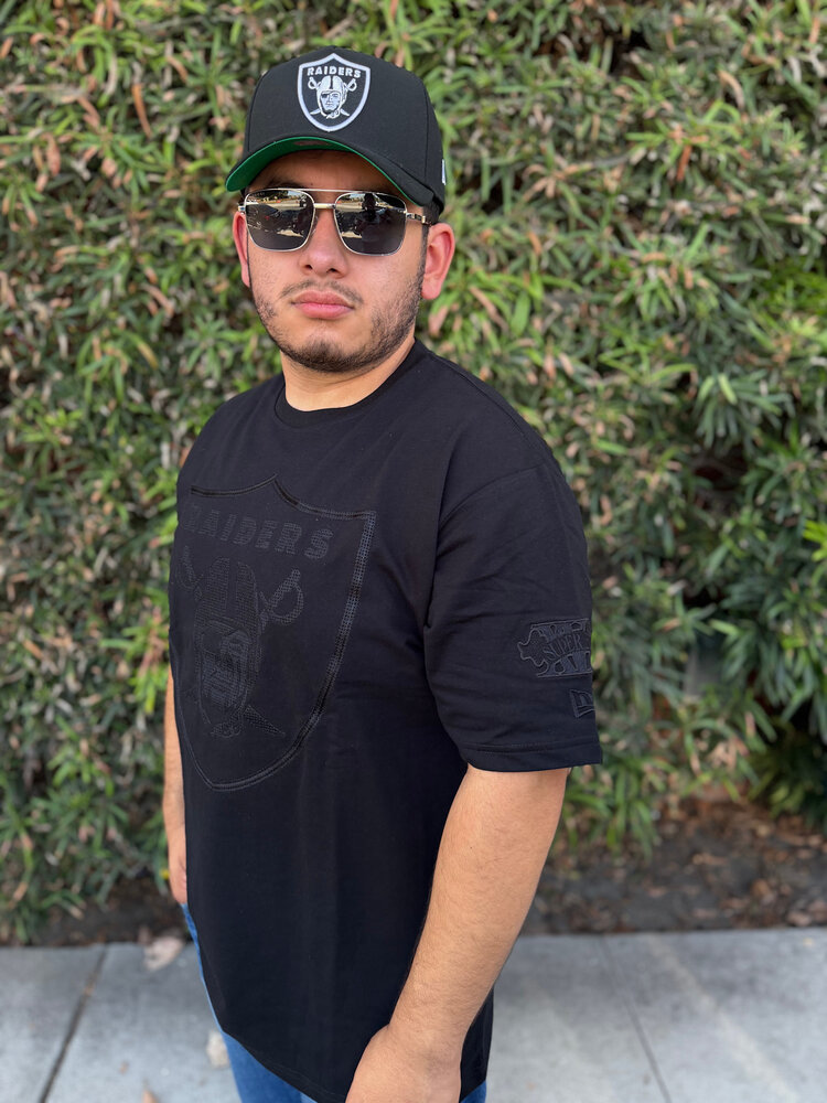 New Era Raiders NE Black Letter S/S Tee