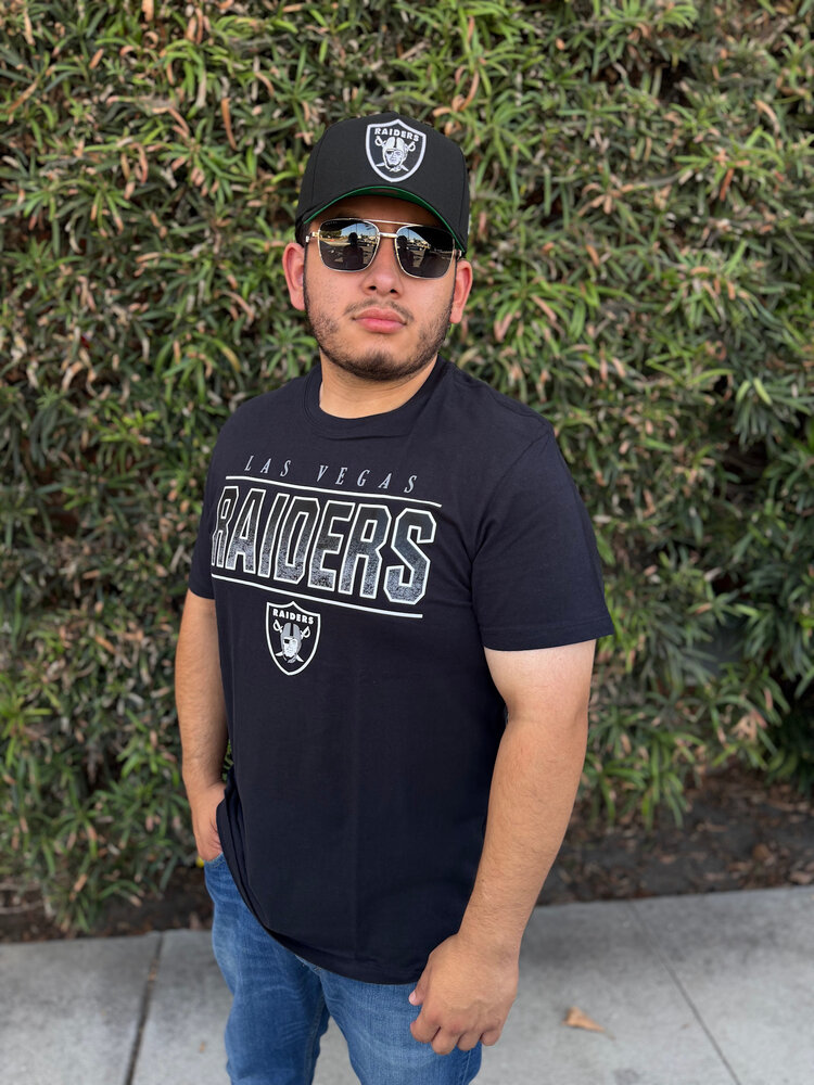 47 Brand Raiders M '47 Jet Black Fan Up Super Rival Tee