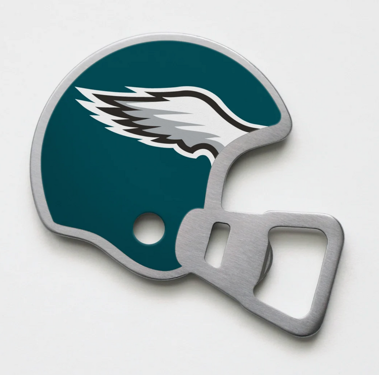 You The Fan Season Opener Helmet Magnetic Stainless Steel Bottle Opener - Eagles
